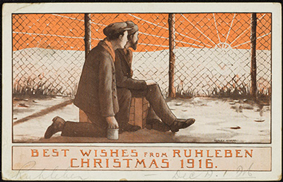 1916 Cchristmas card sent by Albert Jones
