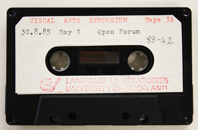 Audio tape of Visual Arts Education Symposium, day one recordings