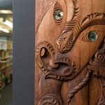 Detail of General Library whakairo panel (2017)