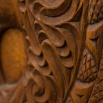 Detail of General Library whakairo panel (2017)