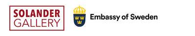 Solander Gallery logo and Embassy of Sweden logo
