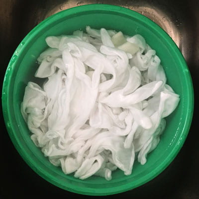 white gloves in bucket