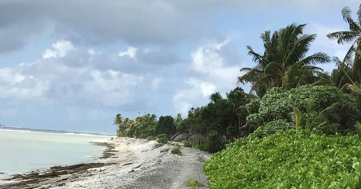 Reserve area of Tawa Ngake on the eastern side of the atoll of Pukapuka, Cook Islands
