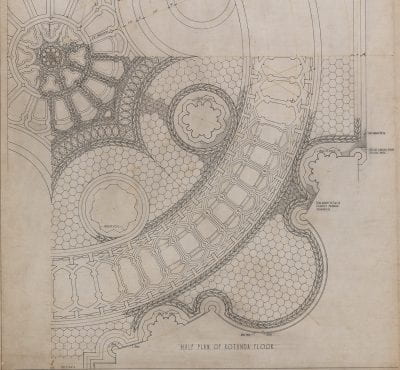 Lippincott and Billson.(1924). Mosaic floor to rotunda and vestibule. Detail no. 172. Lippincott Collection. LP2. Architecture Archive.